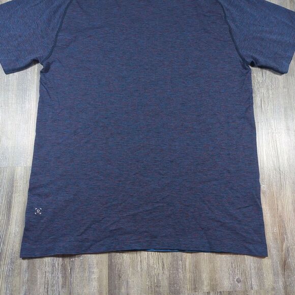 Lululemon Metal Vent Tech T Shirt Mens XL Blue Short Sleeve Athletic Active Gym - Picture 10 of 14